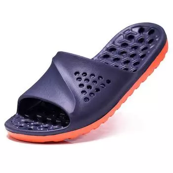 Мужские тапочки с плоскостопием, полые, для ванной, протекающие, быстросохнущие, массажные подошвы, легкие сандалии EUR 35-37