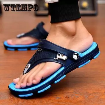 Мужские шлепки Flip Flops для пляжа или бассейна, с подошвой Non-slip 39