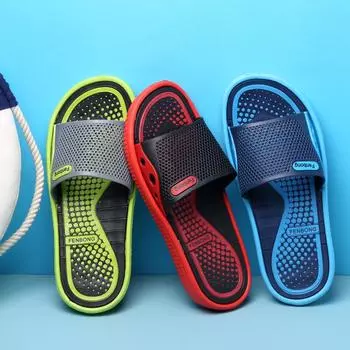 Мужские тапочки, шлепанцы, банная обувь, домашняя обувь 40 синий