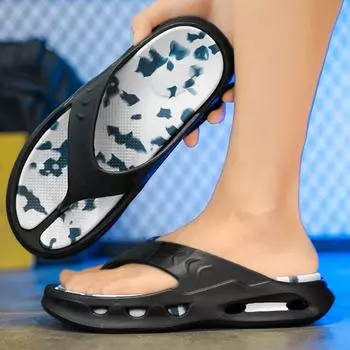 Мужские тапочки, шлепанцы, летние, новые, толстая подошва, клипса на носок, легкие и удобные, повседневные, спортивные, пляжные тапочки 36-37 белый