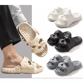 Мужские тапочки, уличные забавные шлепанцы, пляжные нескользящие пляжные сандалии с толстой подошвой для отдыха, женские сандалии 40-41 серый