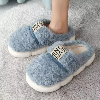 Мужские тапочки зимние модные милые теплые туфли мужские повседневные плоские домашние домашние спальные домашние хлопковые удобные тапочки женские осенние 36-37 бежевый