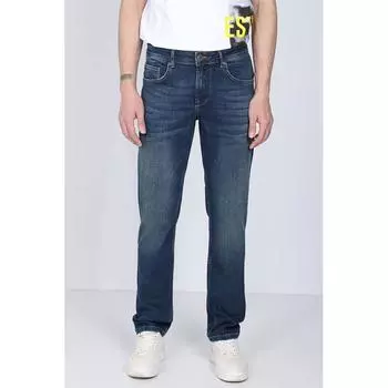 Мужские темно-синие прямые джинсы