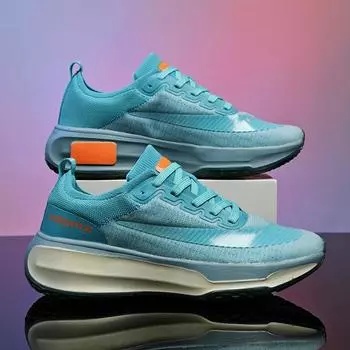 Мужские теннисные туфли легкие кроссовки для марафона на открытом воздухе для бега 2025 новые удобные сетчатые кроссовки на шнуровке для мужчин EU39 фиолетовый