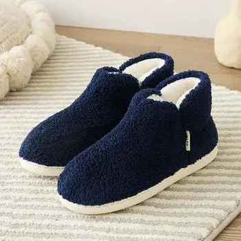 Мужские теплые ботильоны весна-зима 2024 года, плюшевые тапочки для дома, уютные домашние мокасины с мехом, унисекс, женская обувь Logo 36-37