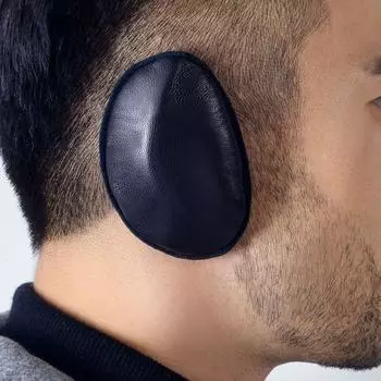 Мужские теплые наушники из овчины, ветрозащитные наушники для верховой езды без обручей для волос, раздельные наушники с шерстяной внутренней подкладкой