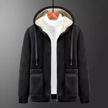 Мужские теплые толстовки из флиса, мужская зимняя ветрозащитная толстовка на молнии, мужские однотонные толстовки больших размеров 8xl, мужские толстые бархатные пальто плюс L синий