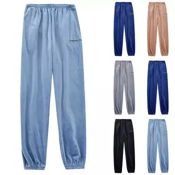 Мужские термофлисовые карманы с утолщенной флисовой подкладкой, повседневные спортивные брюки, пижамные брюки L кофейный