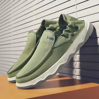 Мужские тканевые туфли без шнуровки «Пекин», ленивая обувь, дышащая парусиновая обувь 39 чёрный