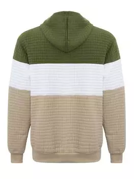 Мужские толстовки Пуловер Толстовка с капюшоном Флисовая вафельная толстовка с капюшоном в клетку Спортивные толстовки Спортивная толстовка Повседневная толстовка на шнурке с карманом S