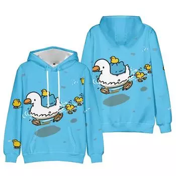 Мужские толстовки с капюшоном Bugcat Capoo с мультяшным принтом, уличные свободные свитера, повседневные топы с капюшоном XS