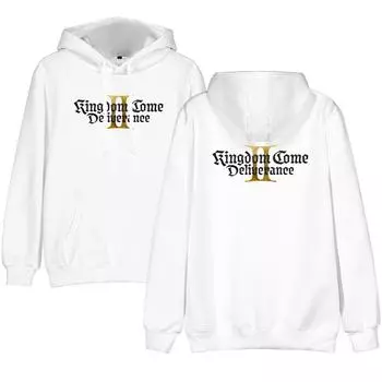 Мужские толстовки с капюшоном из флиса весна-осень Kingdom Come: Deliverance II Принт Толстовки Уличная одежда Свободные пуловеры Повседневные топы с капюшоном XS