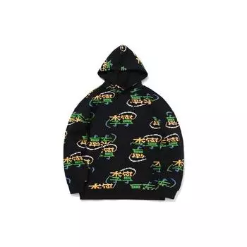 Мужские толстовки с капюшоном Li Ning All Over Print Loose Fit, черные AWDQ879-2 M