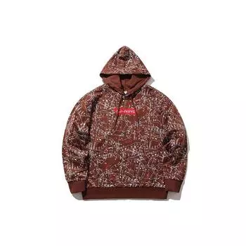 Мужские толстовки с капюшоном Li Ning Red Flag Series Dashboard Pattern Milk-Coffee-Brown AWDPB09-2 S