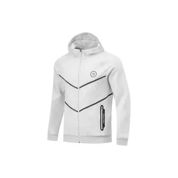 Мужские толстовки с капюшоном Li-Ning Wade Series Color Block Fleece с цветочным принтом Flower-Gray River-Stone-Gray AWDT929-2 L