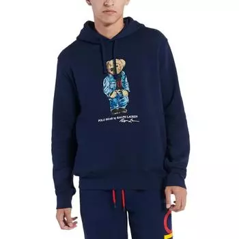 Мужские толстовки с капюшоном Polo Ralph Lauren FW22 Bear Print Drawstring Blue 710853309-001 M