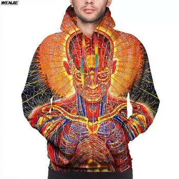 Мужские толстовки с капюшоном, толстовка для женщин, забавный дизайн Alex Grey 2018, повседневная толстовка с капюшоном с принтом Ketan, уличная одежда для мужчин и женщин, детские топы S