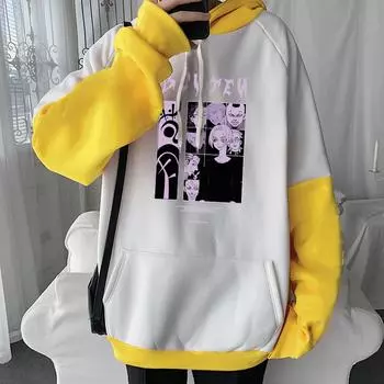 Мужские толстовки с капюшоном Японское аниме Tokyo Revengers Косплей Толстовка Мужская Harajuku Kakuchou And Ran Haitani/Rindou Haitani Повседневная толстовка с капюшоном XS чёрный