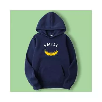 Мужские толстовки с принтом Banna, топы большого размера, повседневная женская уличная мужская одежда с длинными рукавами, осенне-зимний пуловер M