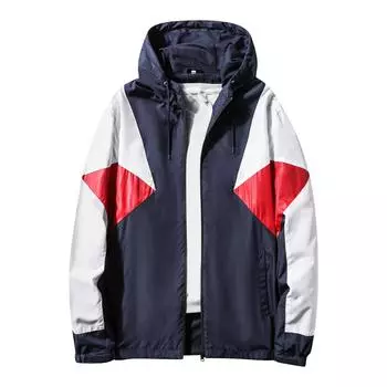 Мужские толстовки с воротником-стойкой, повседневные плюшевые и толстые куртки, пальто L темно-синий