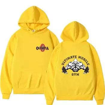 Мужские толстовки в стиле хип-хоп OLYMPIA Gym Fleece Hoodies XS жёлтый