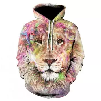 Мужские толстовки в стиле хип-хоп, забавные 3D тигровые львы, модный бренд, большие размеры, толстовка с капюшоном, мужской спортивный костюм, пуловеры унисекс, мужская одежда XXXXXL