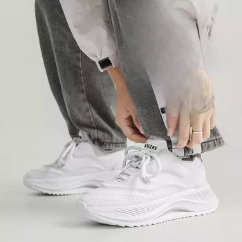 Мужские толстые подошвы удобные дышащие папины туфли, спортивная обувь, кроссовки 39