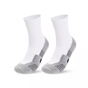 Мужские тонкие баскетбольные носки средней длины, размеры 39–44, практичные спортивные носки с полотенцесушителем One-size серый