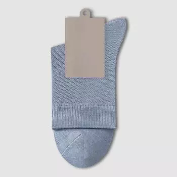 Мужские тонкие дышащие носки-трубы из чистого хлопка в сетку для весны и осени 1 pair светло-синий