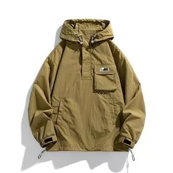 Мужские тонкие куртки, пальто, пуловер с капюшоном в стиле Харадзюку, мужская ветровка, пальто, мужская верхняя одежда 6XL зелёный