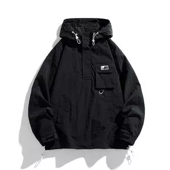 Мужские тонкие куртки, пальто, пуловер с капюшоном в стиле Харадзюку, мужская ветровка, пальто, мужская верхняя одежда M зелёный