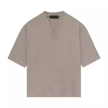 Мужские топы Fear of God Essentials с V-образным вырезом Core Heather Коричневые 125BT234114F L