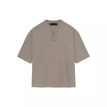 Мужские топы Fear of God Essentials с V-образным вырезом Core Heather Коричневые 125BT234114F M