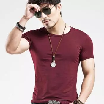 Мужские топы, футболки, летние хлопковые футболки с v-образным вырезом и короткими рукавами, мужские модные тенденции, футболка для фитнеса S темно-синий