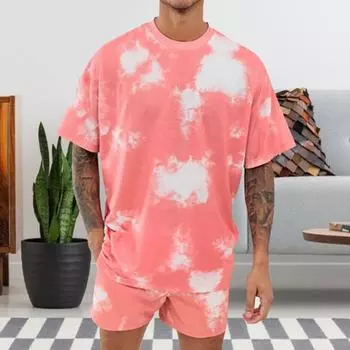 Мужские топы, комплект футболок, стильный повседневный портативный мужской спортивный комплект, комплект из 2 предметов, мужской спортивный костюм, мужской спортивный костюм для путешествий