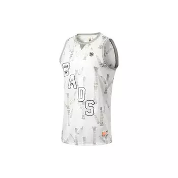 Мужские топы Li Ning Badfive Seven City Collaboration Letter Print Quick-Dry Loose Tank Top AAYT721-1 L