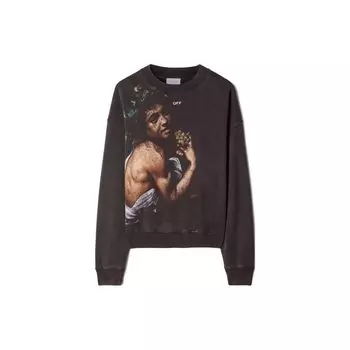 Мужские топы Off-White Bacchus Skate Crewneck черного/разноцветного цвета OMBA054F23FLE0141084 XS