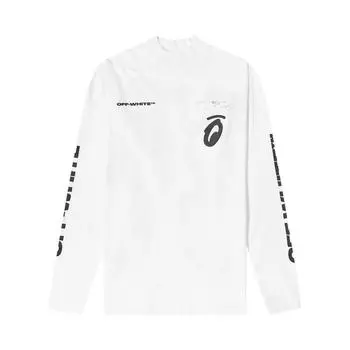 Мужские топы Off-White Splitted Arrows Over Crewneck белого/черного цвета OMBA035E19D250100110 S