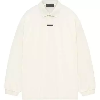 Мужские топы-поло Fear of God Essentials Pique с длинными рукавами, кремовые 125BT244322F S