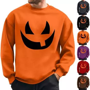 Мужские топы с круглым вырезом, мужской повседневный модный пуловер с длинным рукавом и круглым вырезом L красный