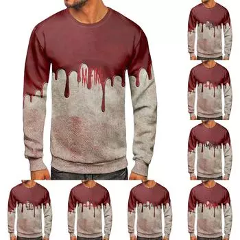 Мужские топы с круглым вырезом, мужской повседневный модный пуловер с длинным рукавом и круглым вырезом L чёрный