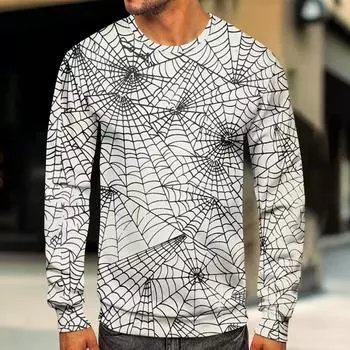 Мужские топы с круглым вырезом, мужской повседневный модный пуловер с длинным рукавом и круглым вырезом S