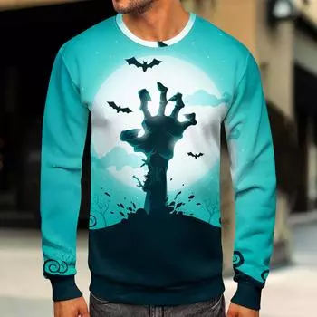 Мужские топы с круглым вырезом, мужской повседневный модный пуловер с длинным рукавом и круглым вырезом S