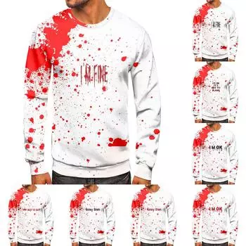 Мужские топы с круглым вырезом, мужской повседневный модный пуловер с длинным рукавом и круглым вырезом XXXXL чёрный