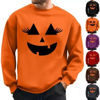 Мужские топы с круглым вырезом, мужской повседневный модный пуловер с длинным рукавом и круглым вырезом S кофейный