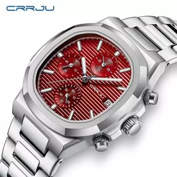 Мужские трехглазые часы с секундным таймером и циферблатом, модные водонепроницаемые светящиеся часы с календарем, праздничный подарок, мужские деловые часы белый