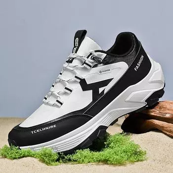 Мужские трендовые кроссовки Clunky для активного отдыха, нескользящие, дышащие, повседневные, спортивные кроссовки, удобная рабочая обувь 39 чёрный