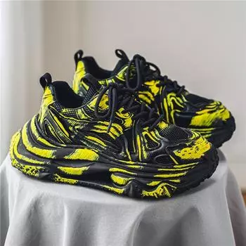 Мужские трендовые кроссовки Clunky для активного отдыха, нескользящие, дышащие, повседневные, спортивные кроссовки, удобная рабочая обувь 39 белый