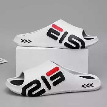 Мужские трендовые новые летние тапочки из ПВХ с мягкой подошвой, облачные шлепанцы, легкая пляжная обувь, мужская подходящая для дома и улицы 38 белый