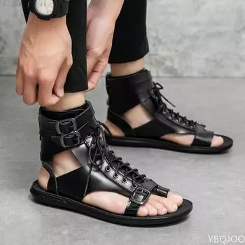 Мужские трендовые сандалии Летние сандалии для отдыха на открытом воздухе Нескользящие пляжные сандалии класса люкс Модные дышащие брендовые туфли мужские тапочки 38 белый